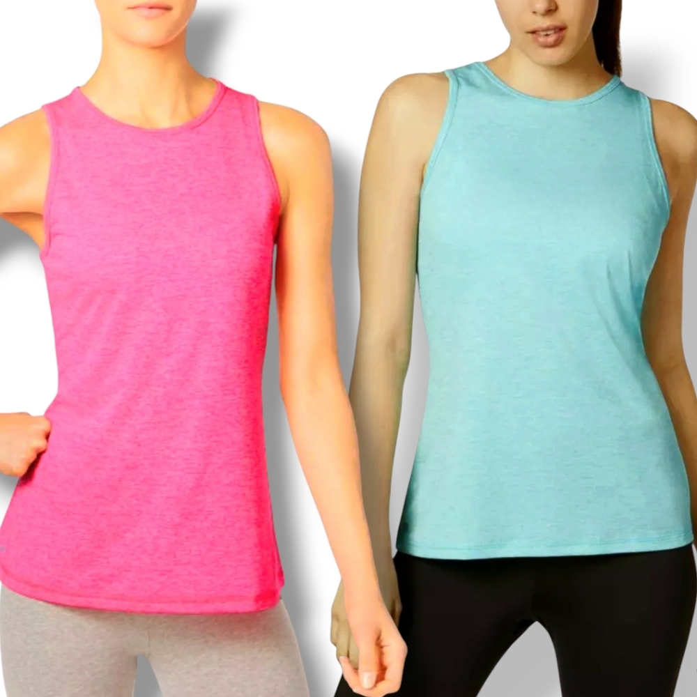 Ideology by Macy's Athletic Tank Top Bundle Lot with Keyhole Back, Size Large